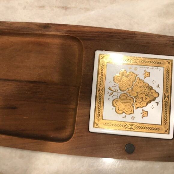 Vintage cheese wood cutting board MCM georges briard - Picture 1 of 9